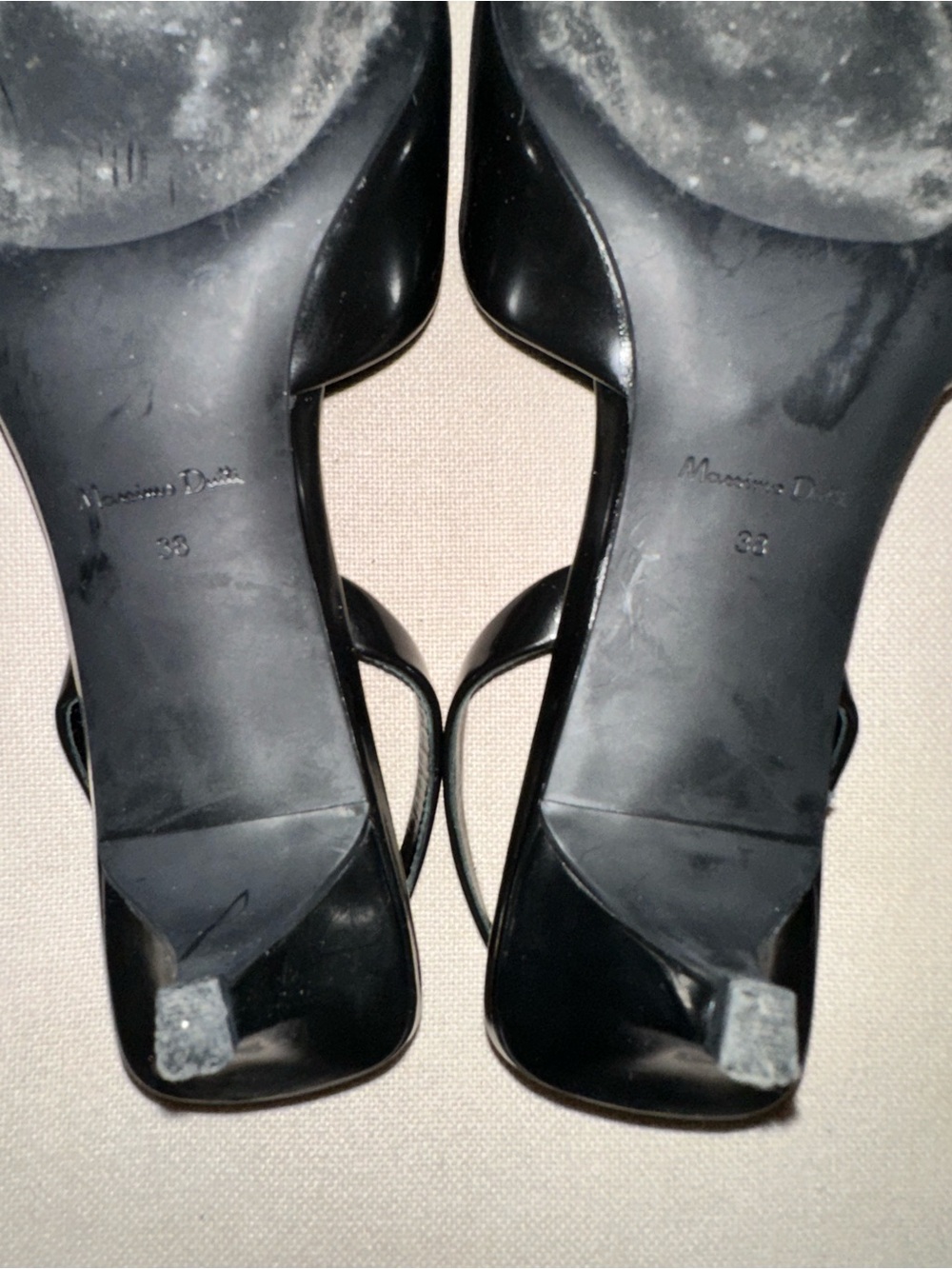 Massimo Dutti Black Leather Pointed Toe Slingback Pumps | 38, 7.5 - Picture 8 of 9